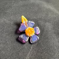 Image 2 of Purple Stardust Flower Pendant