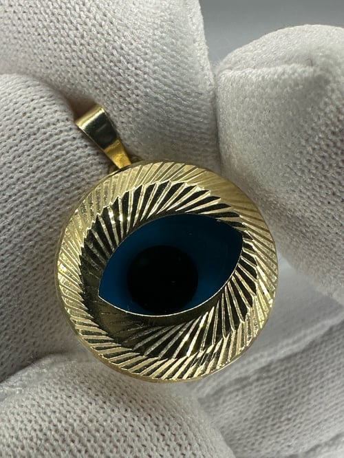 Image of 14K Evil Eye Charm Pendant 1