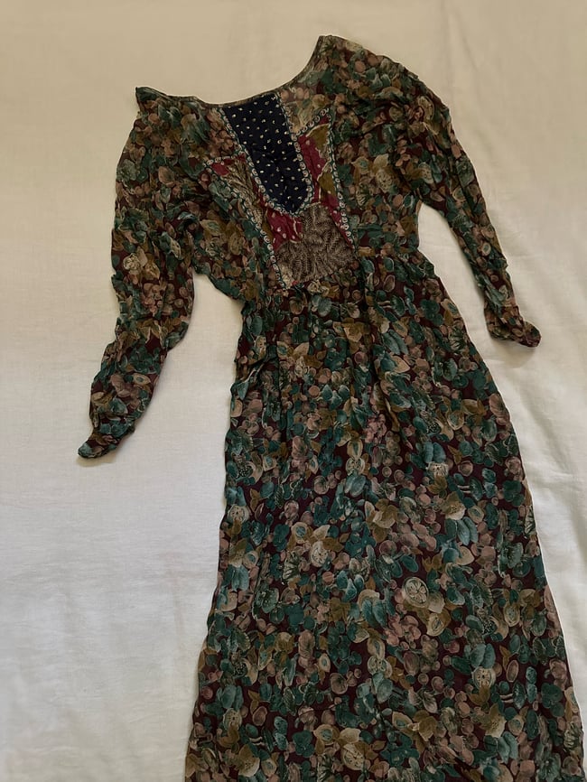 1970s Koos van den Akker chiffon low back bohemian dream dress 