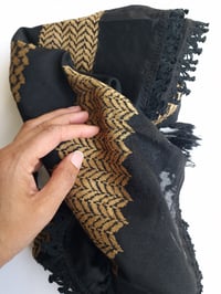 Image 3 of Golden / Chocolate Brown keffiyeh (Made in Jordan)