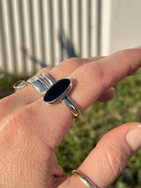 Image 2 of BLACK ONYX RING- SIZE 6