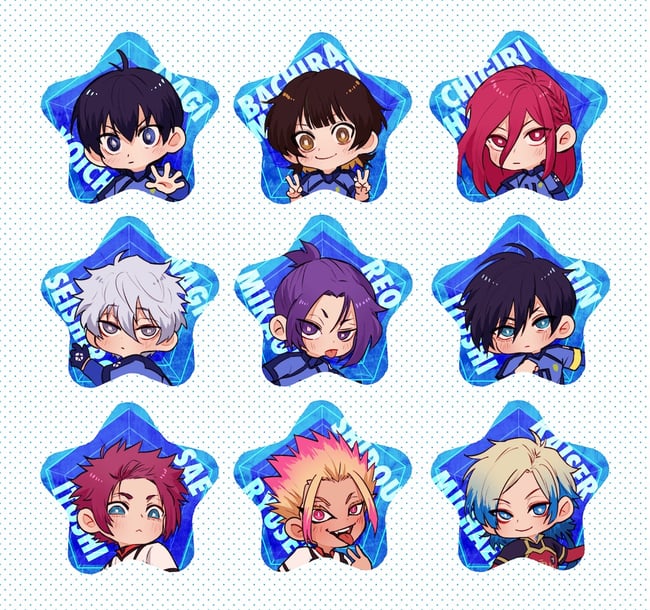 (PO) Blue Lock Star Buttons