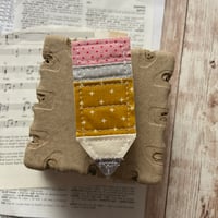 Image 3 of “Pencil” Quilted Planner Clip OR Clothes Pin Clips