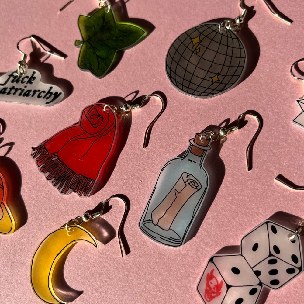 Image of f*ck the patriarchy earrings