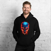 Image 2 of Flaming skull Unisex Hoodie