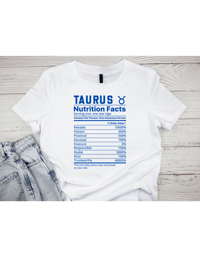 Image 11 of Zodiac Nutrition Facts Shirts