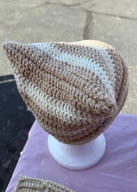 Image 2 of Fold-Over Cat Beanie