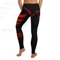 Image 4 of Transform Your Wealth Leggings (red print)