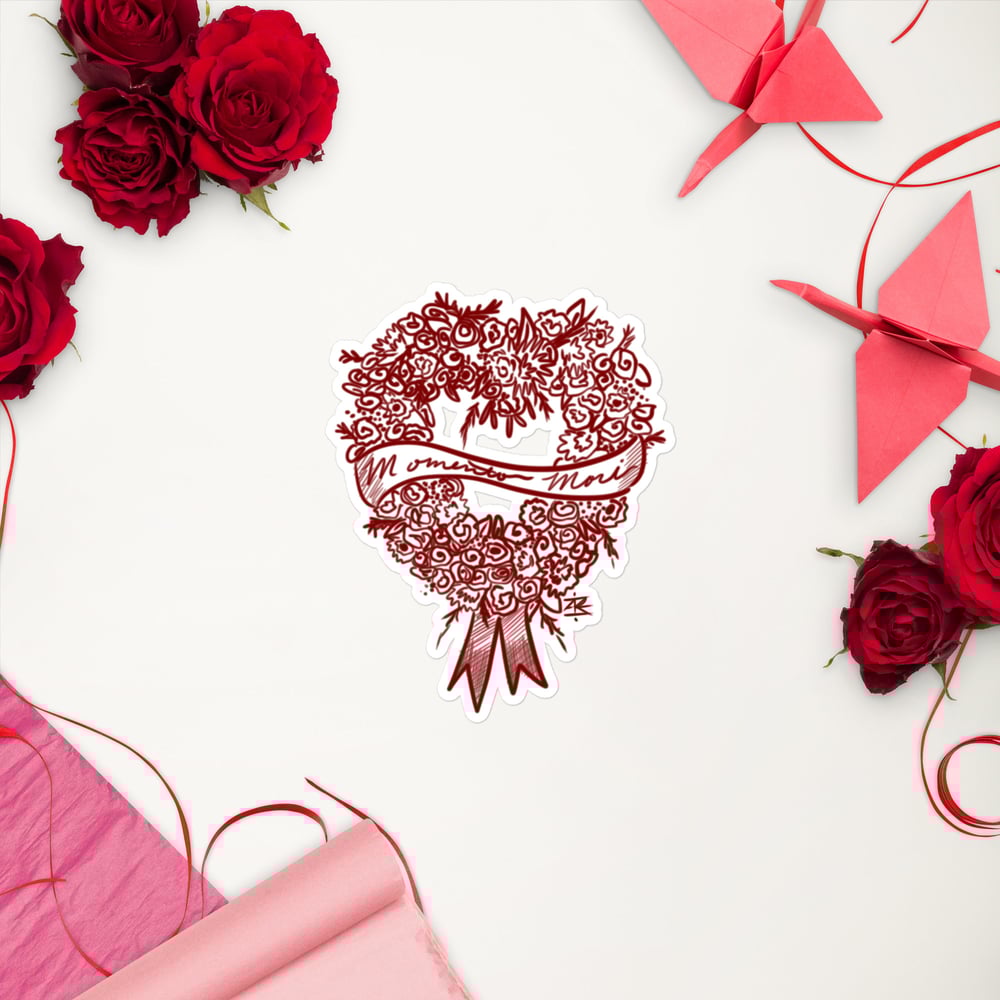 Momento Mori Heart Wreath Bubble-free stickers