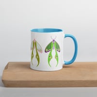 Image 5 of Cute Moth Mug with Color Inside, Cute Bugs Mug, Cute Aesthetic Mugs