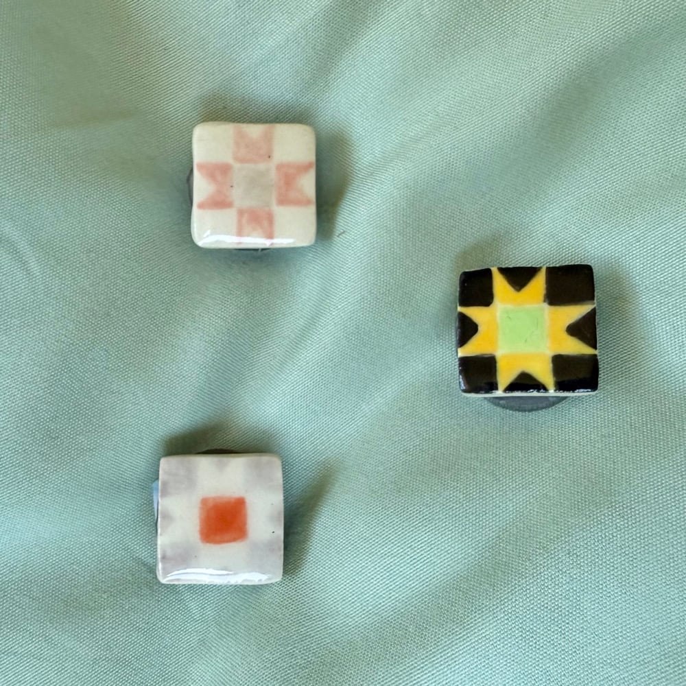 image of quilt square magnet