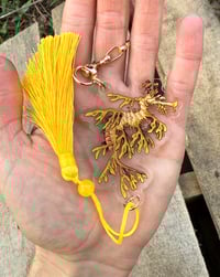 Image 4 of Leafy Sea Dragon Tassel Acrylic Keychain (Double Sided)