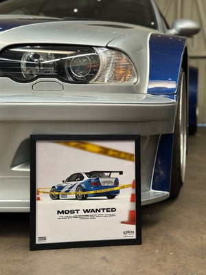 Image of NFSMW E46 M3 GTR POSTER BY KUWTB X BLACKLIST GARAGE