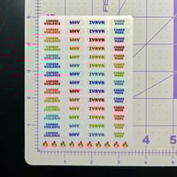 Image 4 of Choatic Energy Rainbow Planner Sticker Sheet