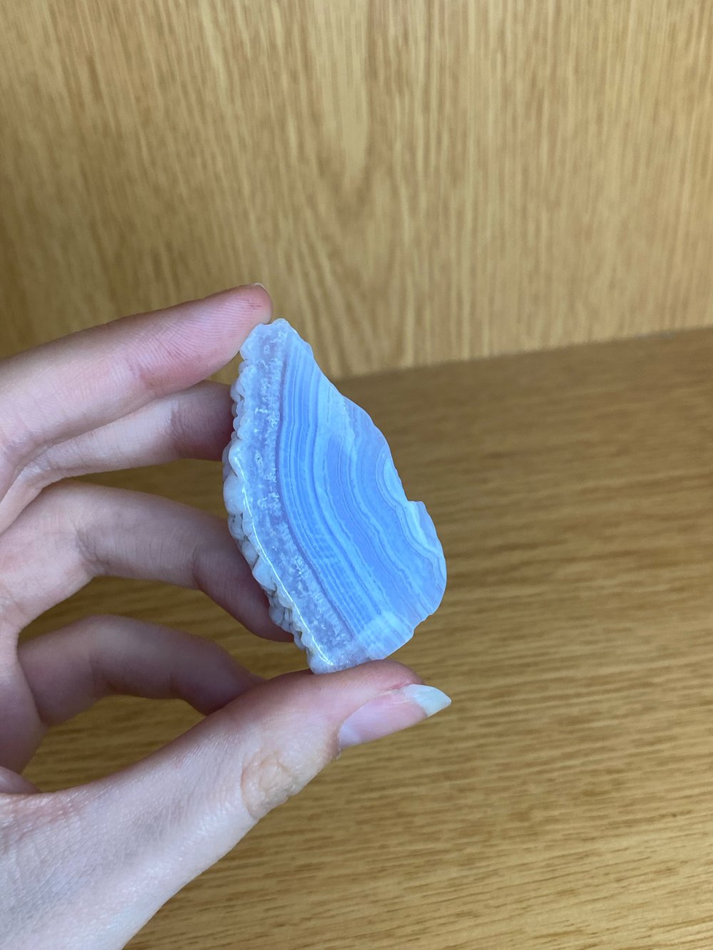 Blue lace agate slab