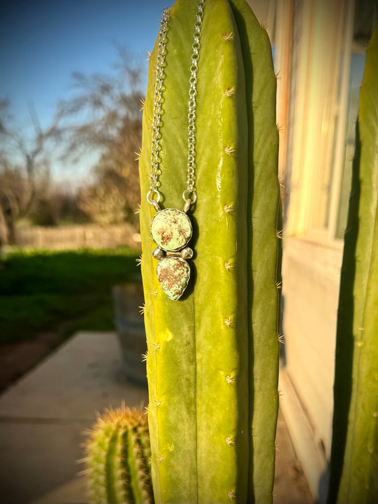 Image of Chunky Dry Creek 2 stone necklace - Discounted