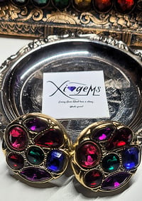 Image 3 of Vintage Chakra / Multi-Colored Earrings