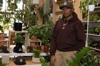 Image 2 of Brown Monstera Leaf Hoodie (Glow In Dark) 