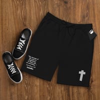 Image 1 of TrubledEra Cross  fleece shorts