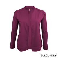 Modern Fit "Natural Uniform" Zippered Jacket (Burgundy)