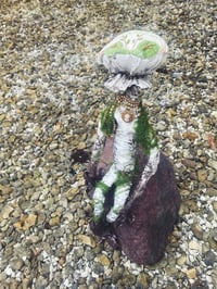 Image 3 of Sitting mushroom figure - home decor - handmade fungi