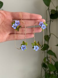 DISCOUNTED gold-filled Pansy chain-frame💜