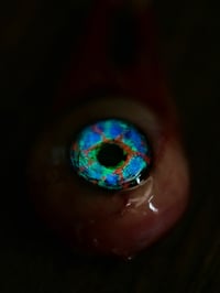 Image 18 of Optic Nerve-glow in the dark eye pendant with “eye shine” pupil