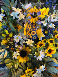 Image 2 of Sunflower wreath, home decor, outdoor indoor wreath 