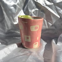 Image 3 of Pink & Chartreuse MED Travel Cup