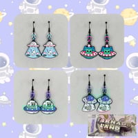 Image 1 of UFO (Unidentified Feline Object) Earrings