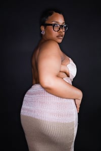 Image 1 of Knit Dress with Clear Straps