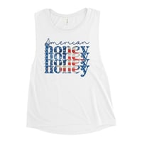 Image 2 of American Honey Ladies’ Muscle Tank from PatriotsCo