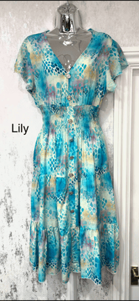 Lily - Angel Sleeve Midi Dress