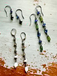 Image 16 of kyanite and green tourmaline earrings