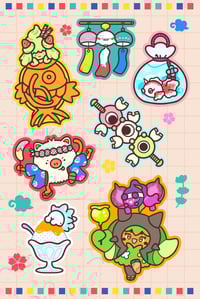 Summer Festival Vinyl Sticker Sheet
