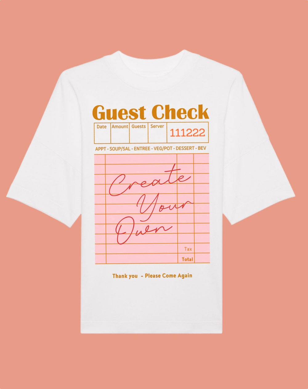 Image of Custom Guest Check Tee/sweater