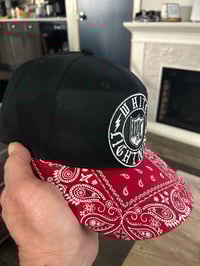 Image 3 of WL  Red & Black Hat Snap-Back