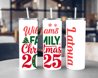 Williams Family Christmas 2025 20oz Tumbler