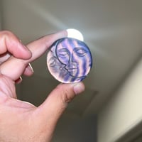 Image 1 of Fluorite Sun/Moon Face Carving