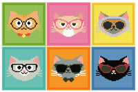 Image 2 of Cute Cats with Glasses by Doodles First