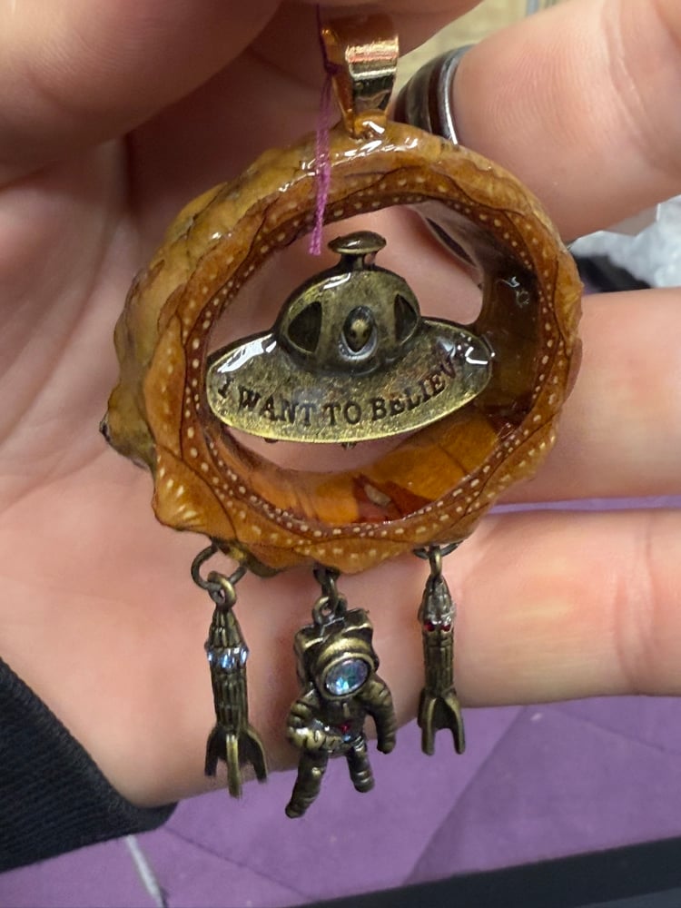 Image of UFO Pinecone Charm | PNW Handcrafted Art | #122