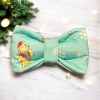 Christmas Pooh Bear Bow Tie
