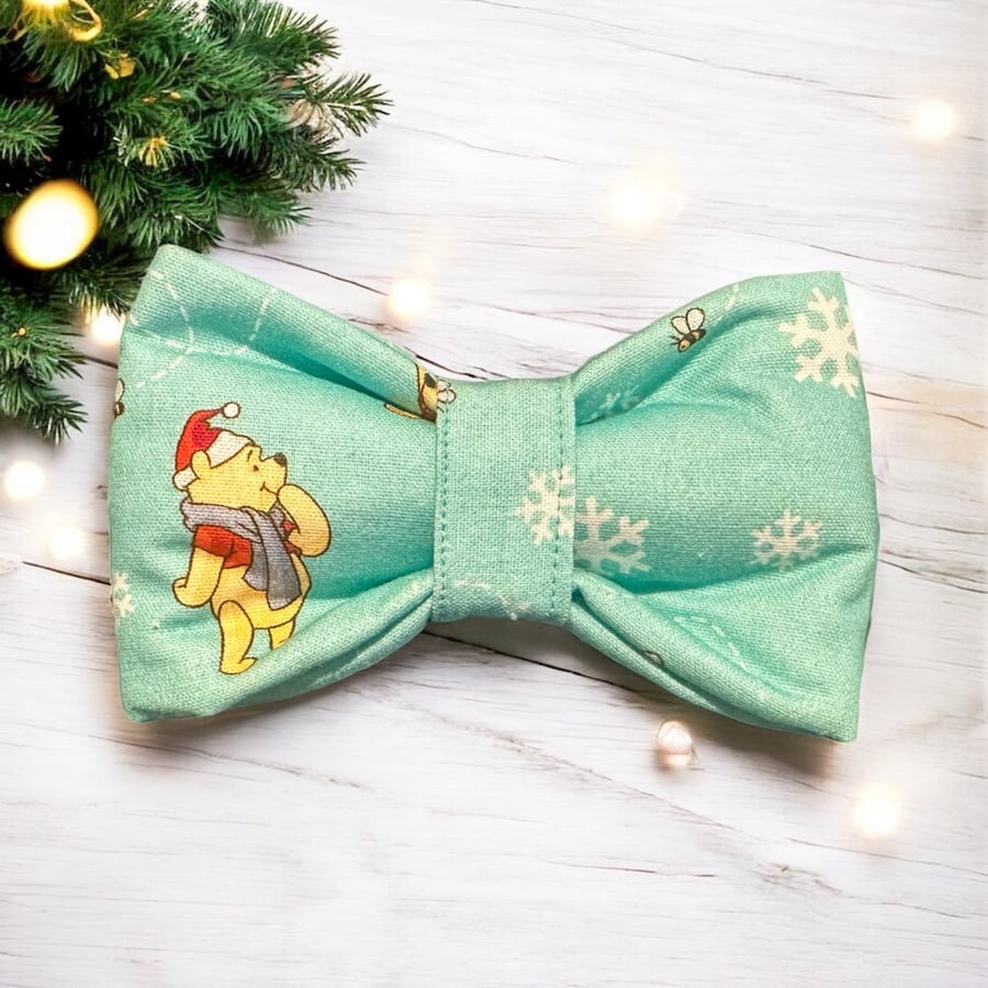 Image of Christmas Pooh Bear Bow Tie