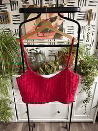 Image 1 of  Custom chunky crochet crop tank