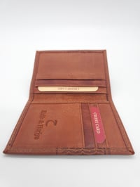 Image 17 of Leather Wallets - Olive print 