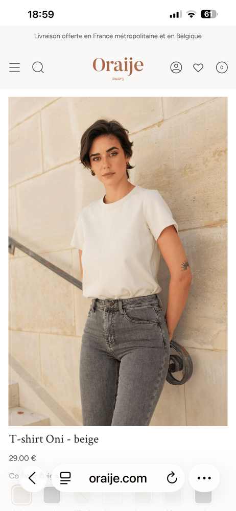 Image of Jean Flare Eloïse denim stone