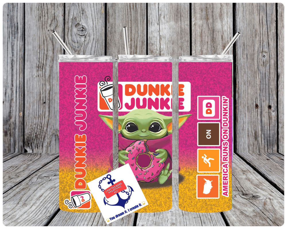 Dunkie Junkie Baby Yoda 20 oz Tumbler