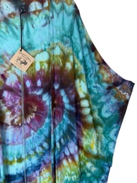 Image 4 of L Long Woven Kimono in Earthy Spiral Ice Dye