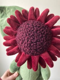 Image 2 of Dark Red Sunflower Flora Folk Doll