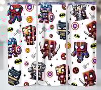 marvel block character 20oz subliamtion tumbler 